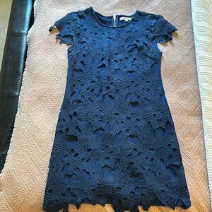 Navy Blue Lace Dress